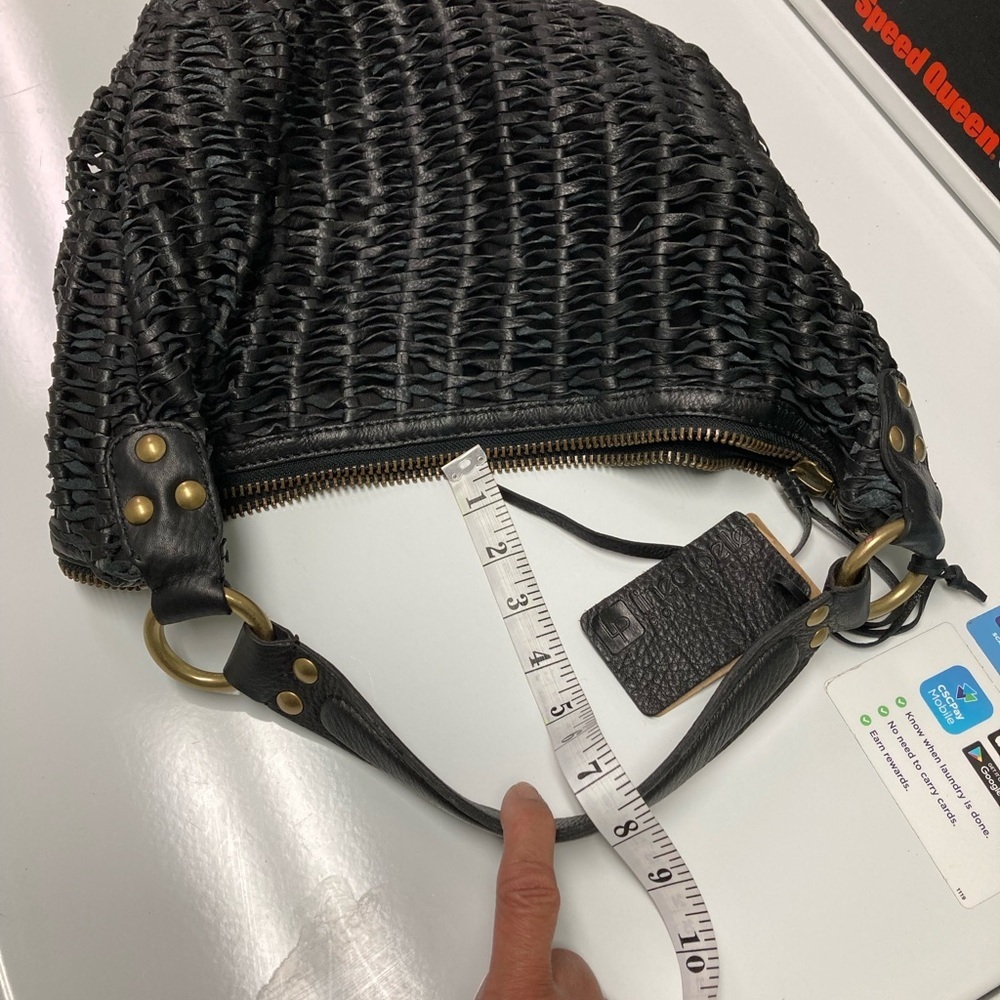 Linea Pelle Woven Leather Black Bag BNWT!! - Picture 13 of 16